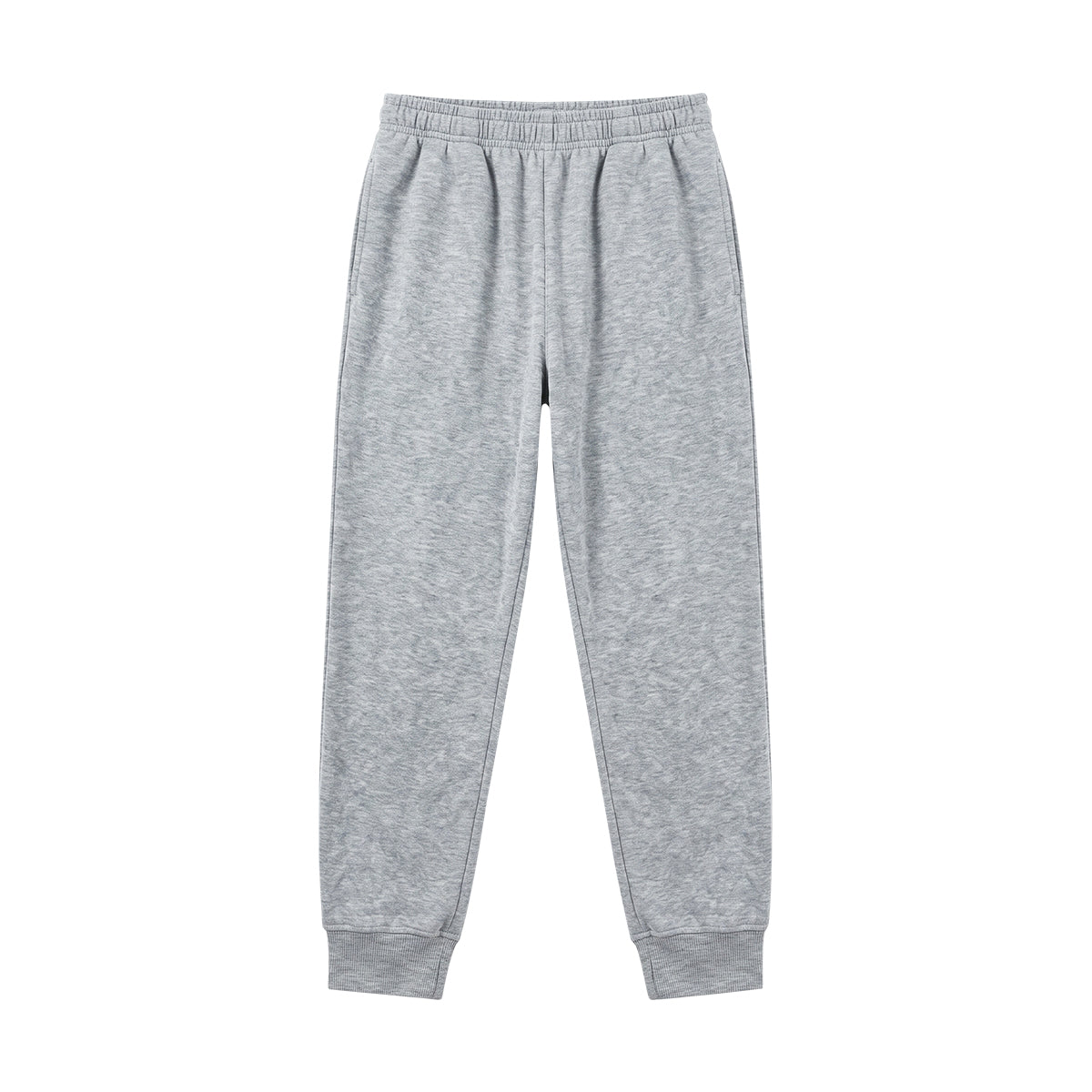 Men’s Elastic Waistband Fleece Jogger Pants With Pockets & Ankle Cuffs