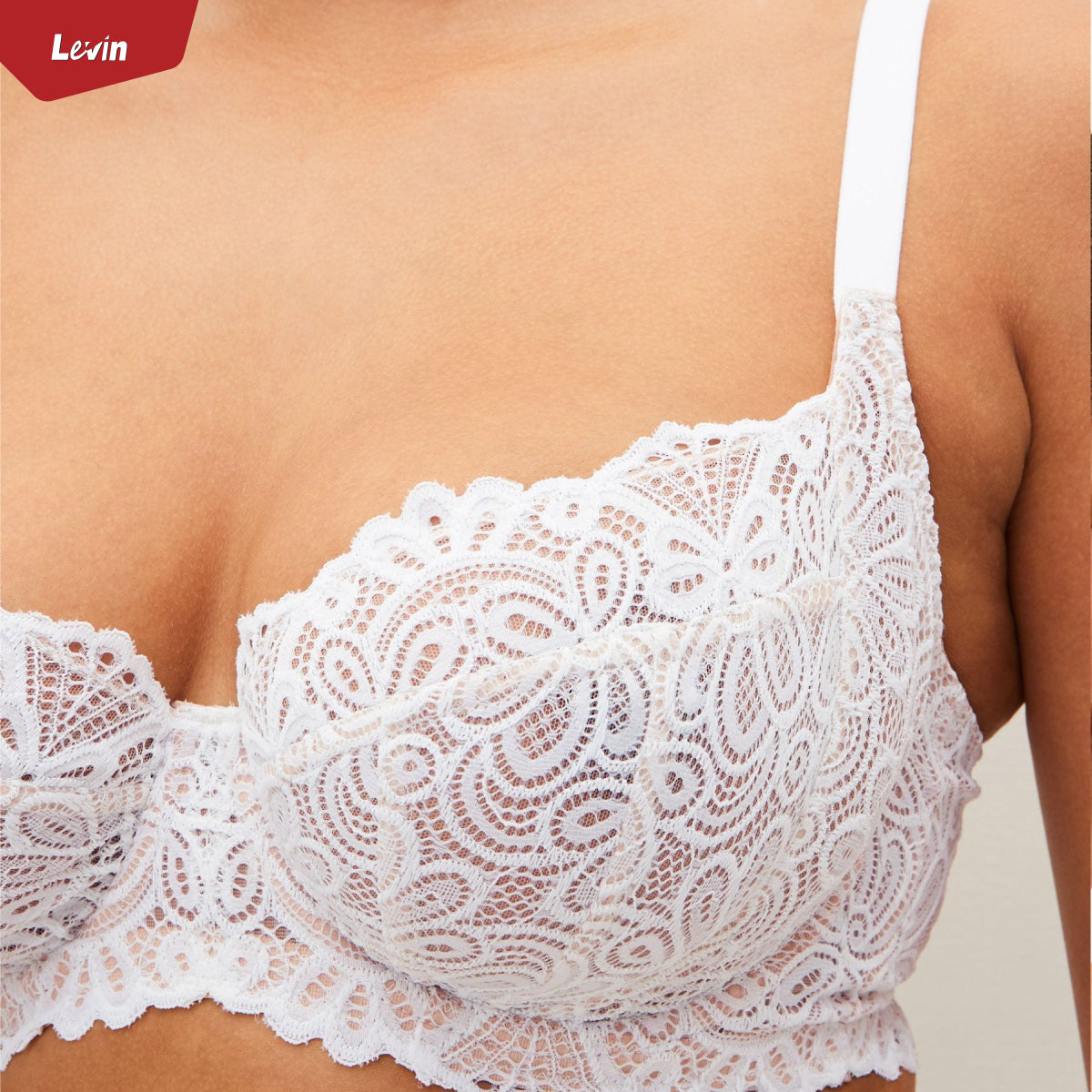 Women's Full Cup Non Padded Wired Lace Bra