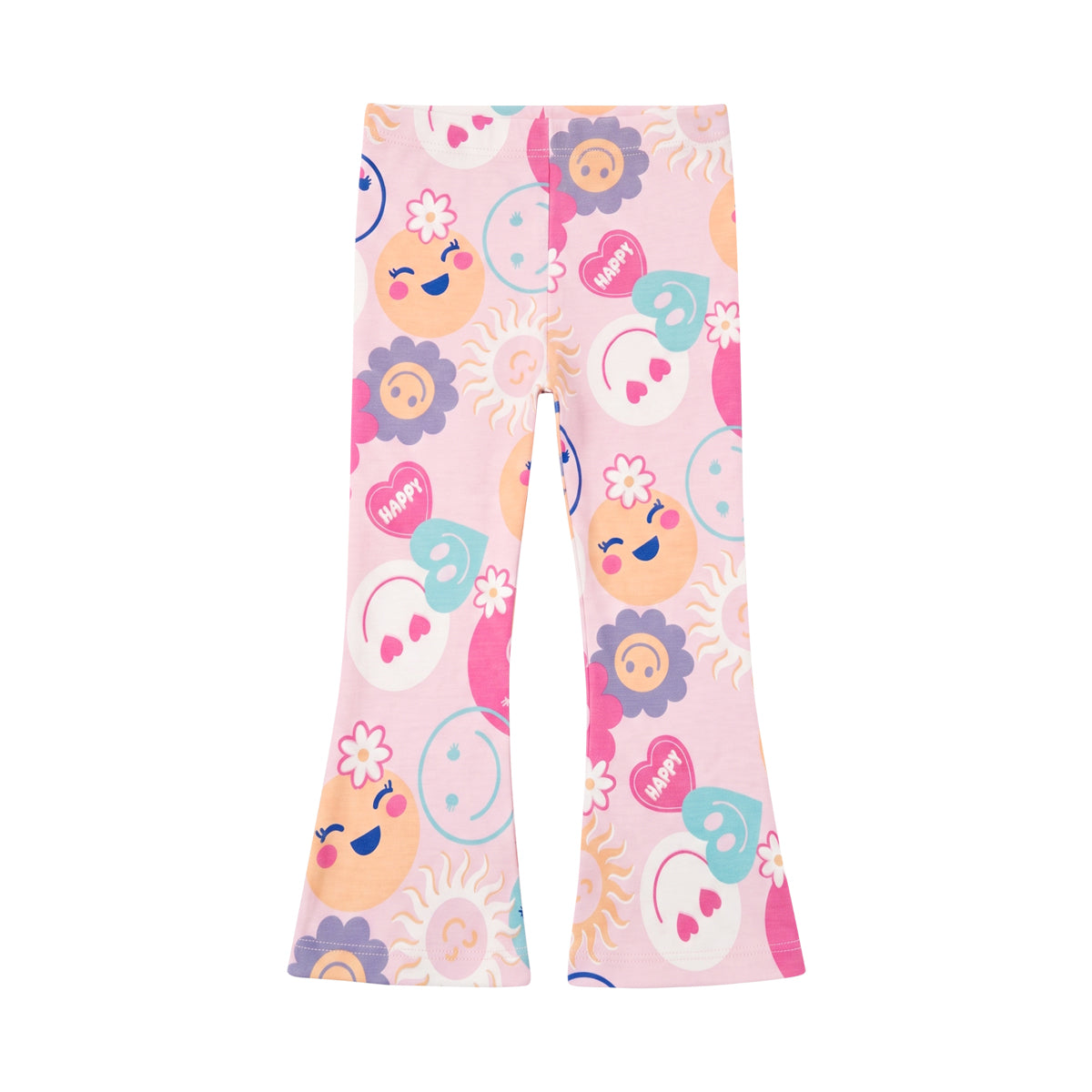 Girls Cotton Printed Flared Leggings