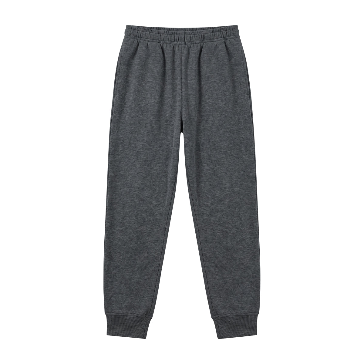 Men’s Elastic Waistband Fleece Jogger Pants With Side Pockets & Ankle Cuffs