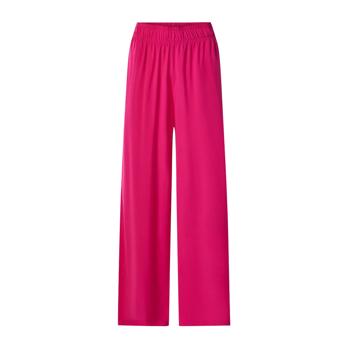 Womens Wide Leg Elastic Waist Palazzo Pants with Side Pocket