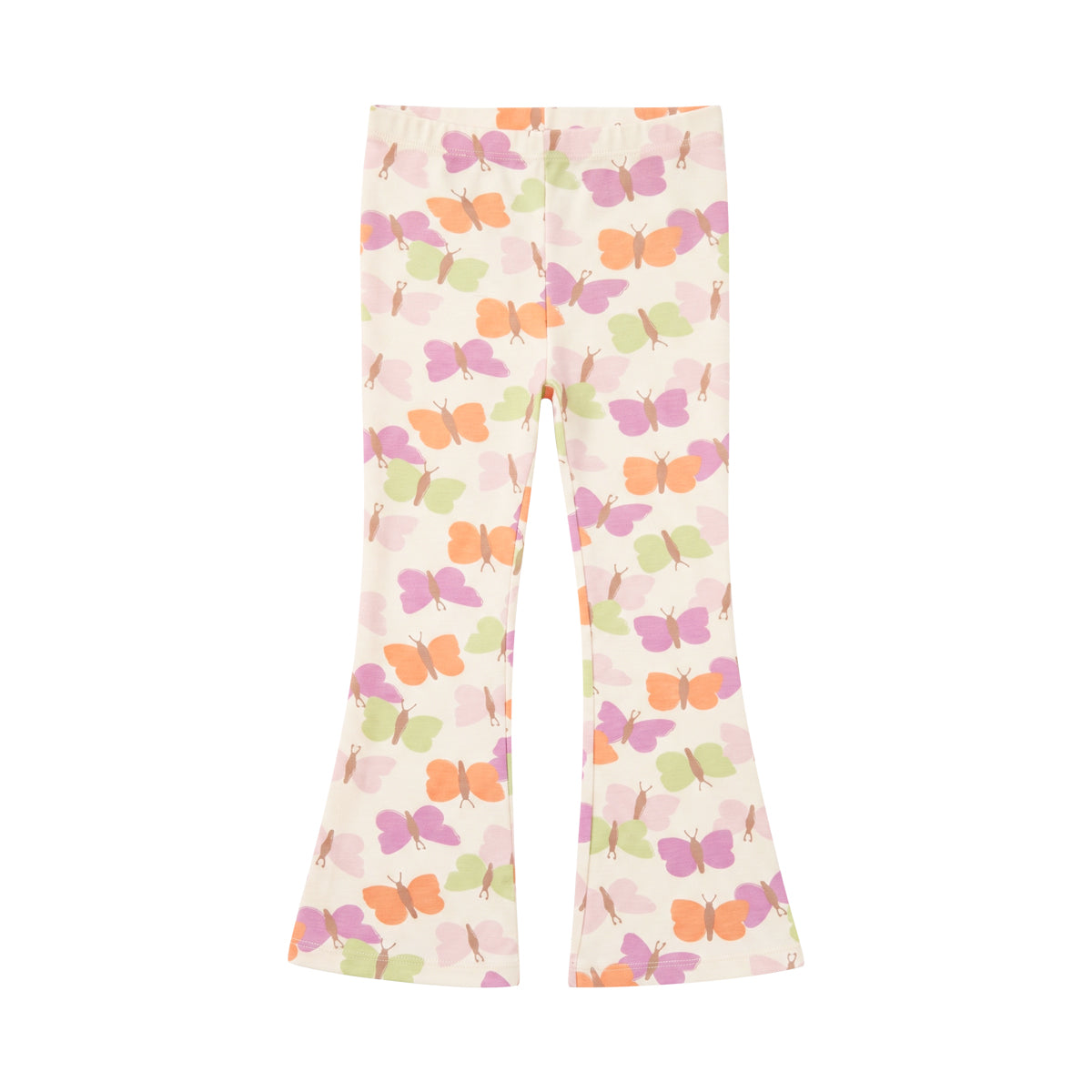 Girls Cotton Printed Flared Leggings
