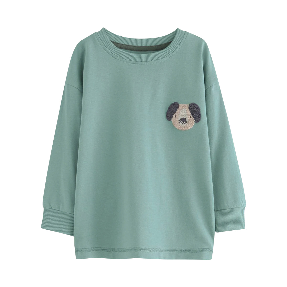 Kids Cotton Long-Sleeve T-Shirt with Ribbed Cuff