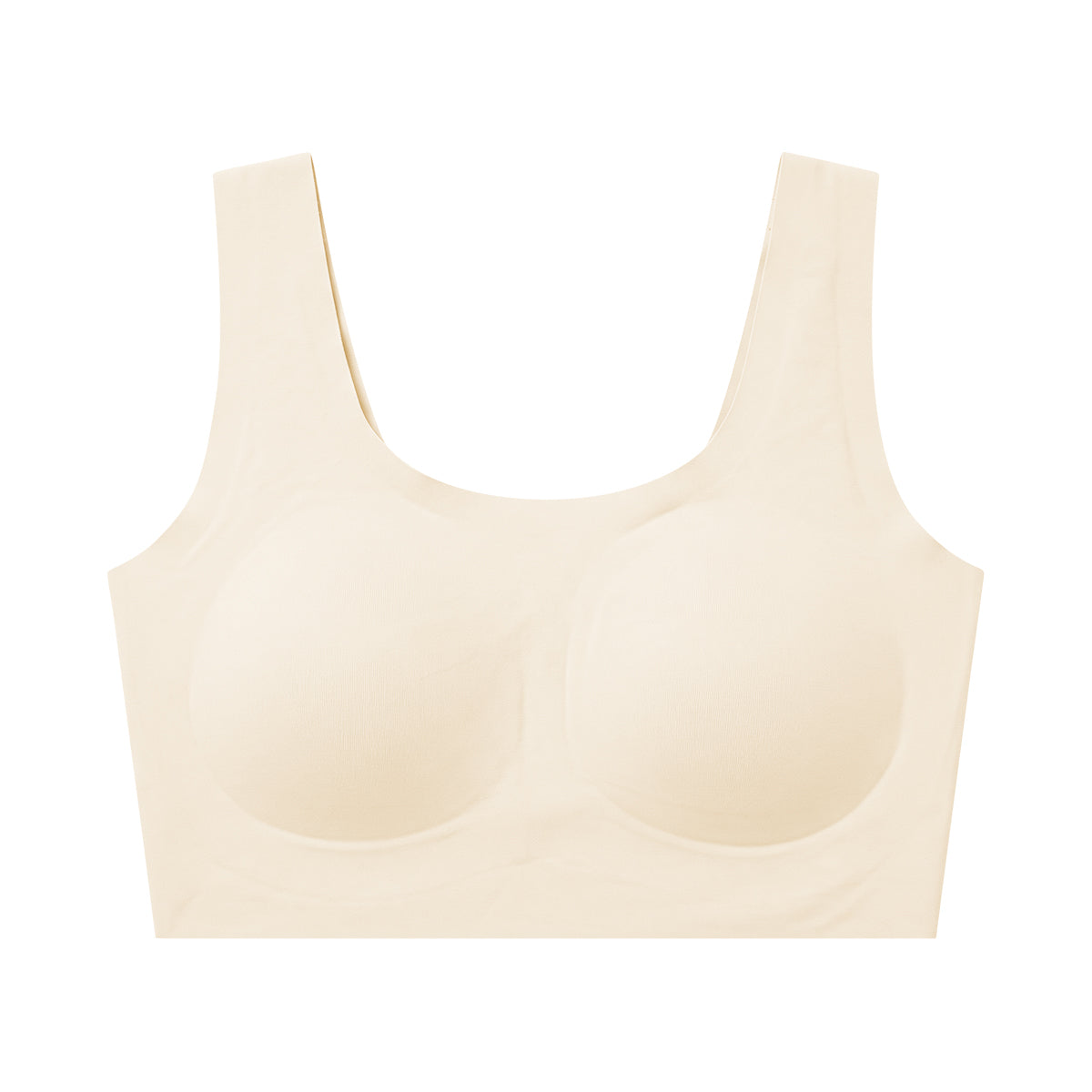Women's Seamless Padded Wide Straps Microfiber Invisible Bra