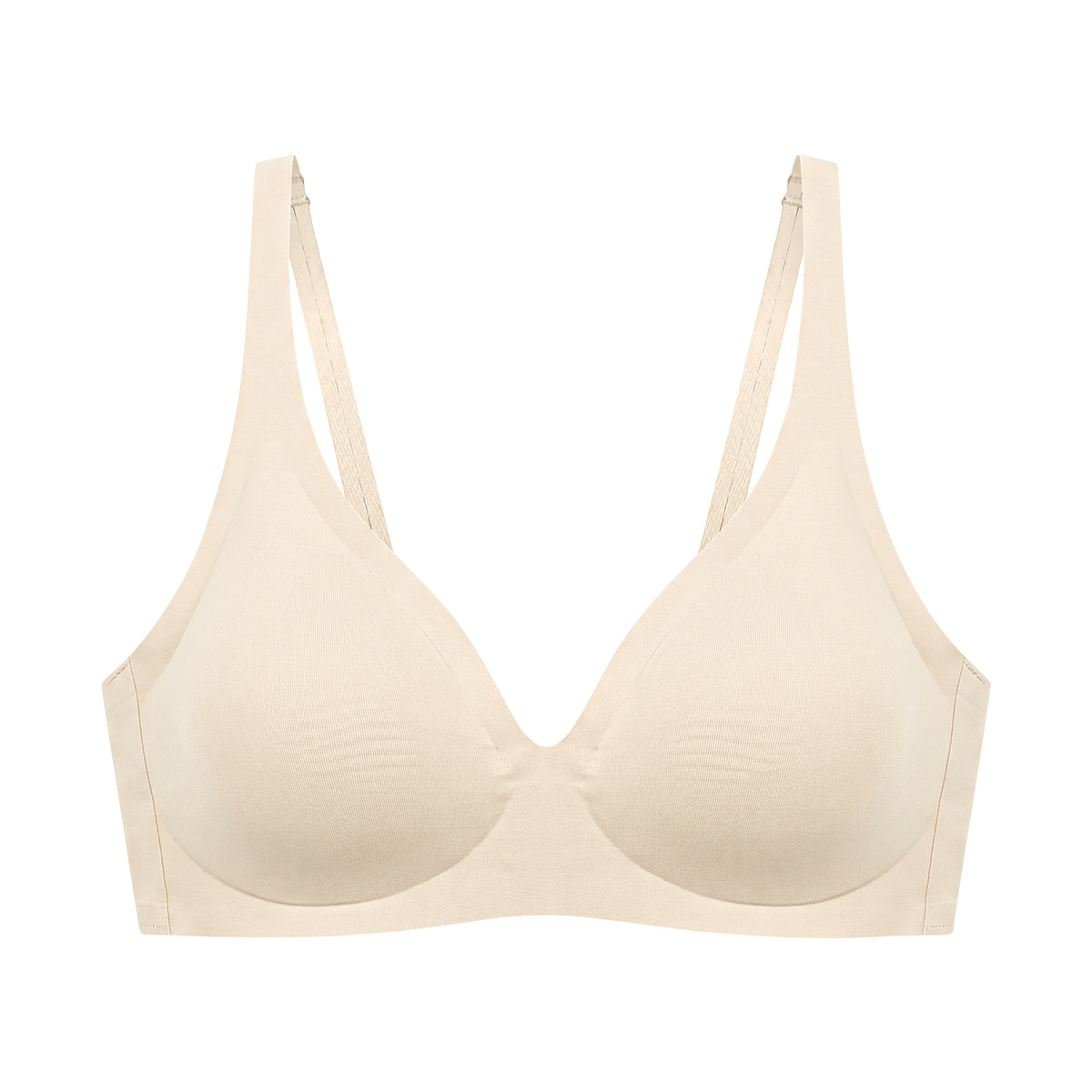 Women's Seamless Padded Microfiber Invisible Triangle Bra