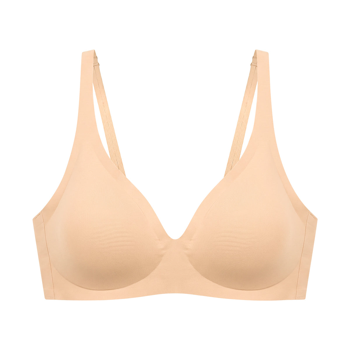 Women's Seamless Padded Microfiber Invisible Triangle Bra