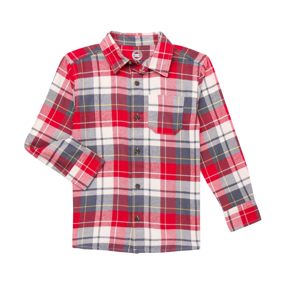 Kids Check Flannel Shirt with Chest Pocket