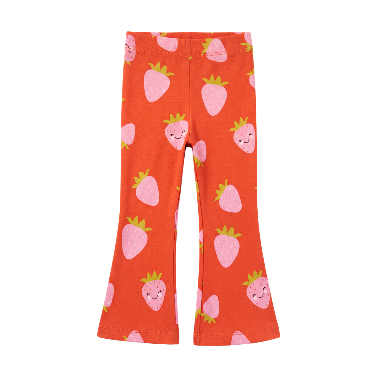 Girls Cotton Printed Flared Leggings