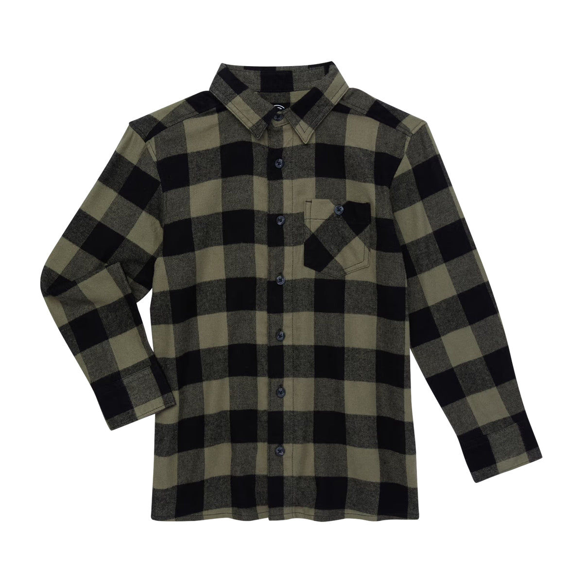 Kids Unisex Check Flannel Shirt with Chest Pocket