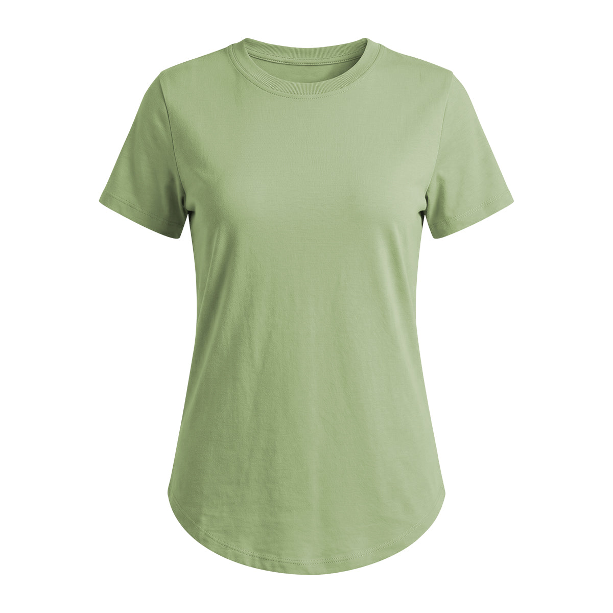 Women’s Cotton Crew Neck Curved Hem T-Shirt