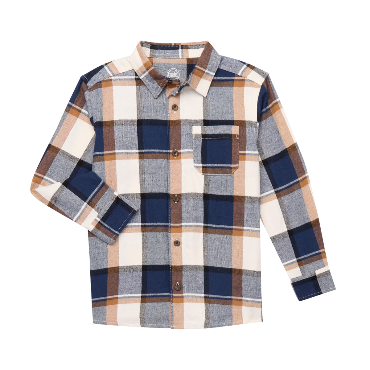 Kids Check Flannel Shirt with Chest Pocket