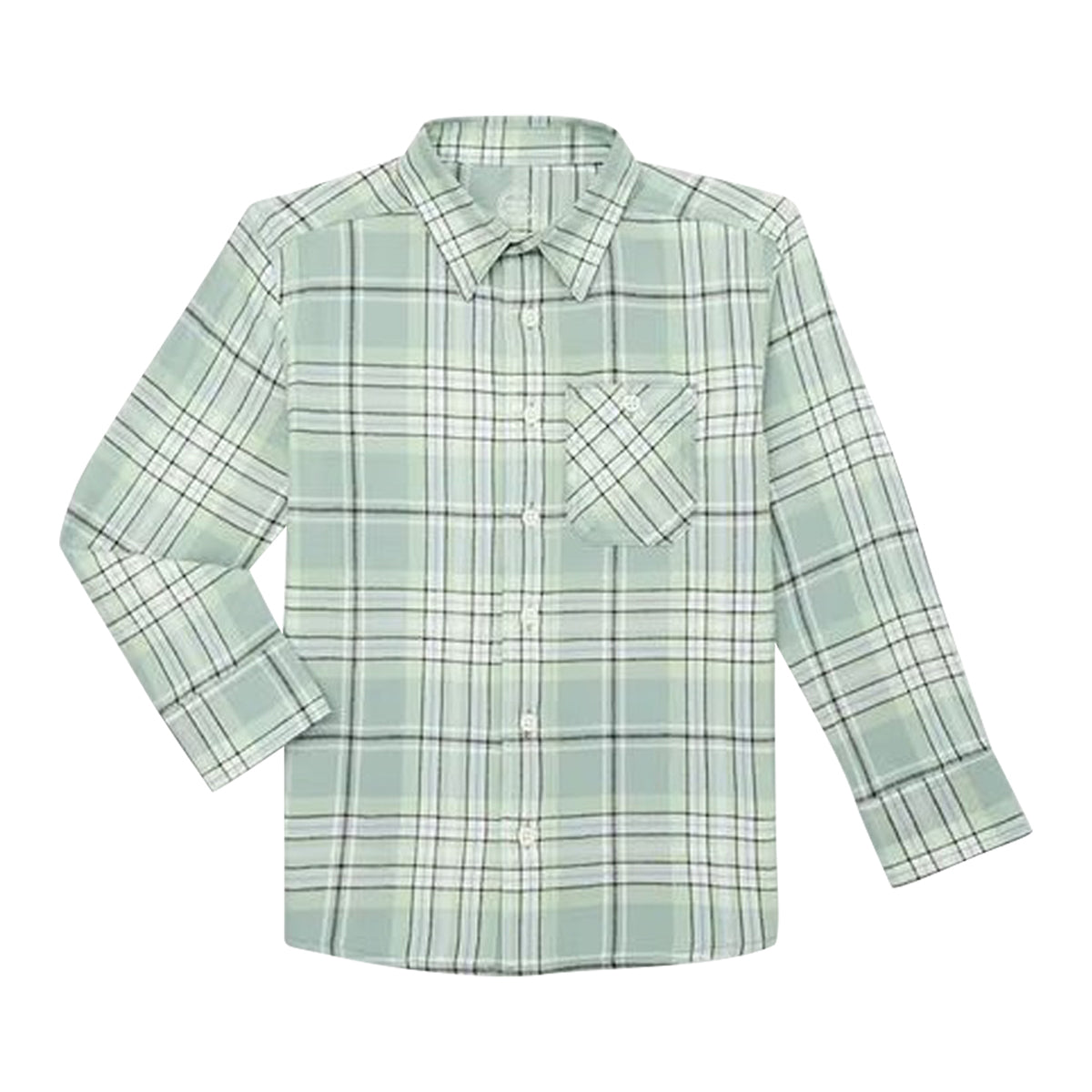 Kids Unisex Check Flannel Shirt with Chest Pocket