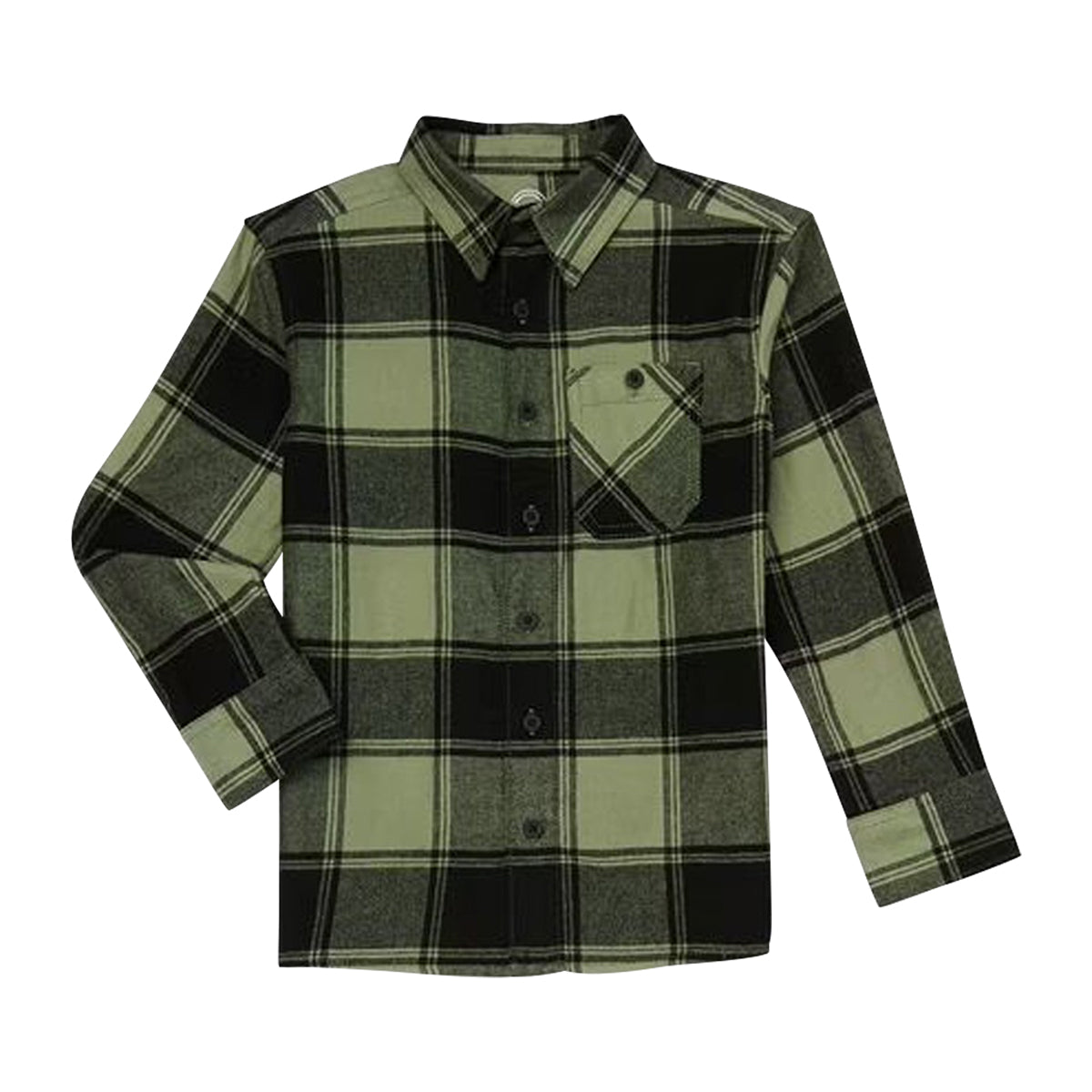 Kids Unisex Check Flannel Shirt with Chest Pocket