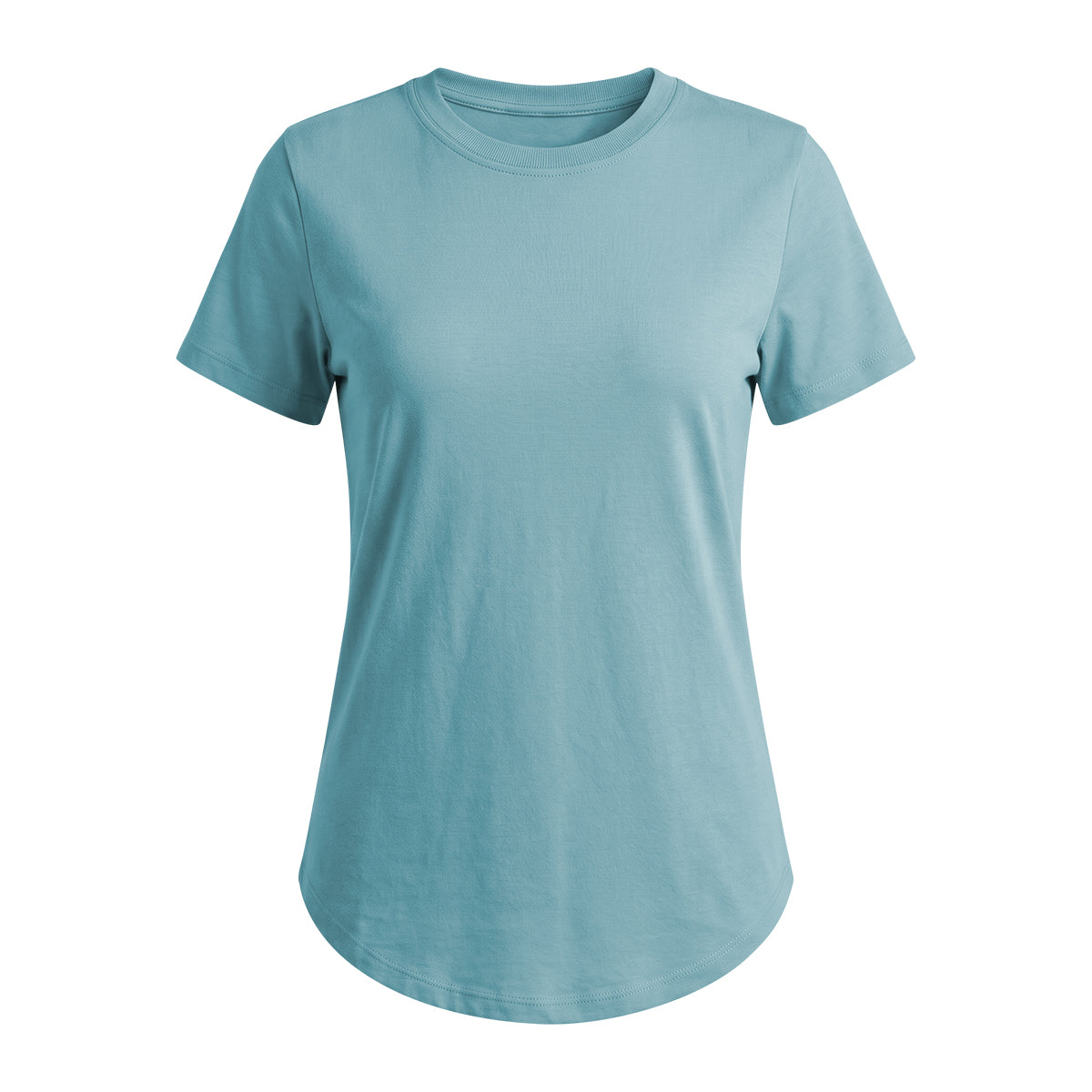 Women’s Cotton Crew Neck Curved Hem T-Shirt