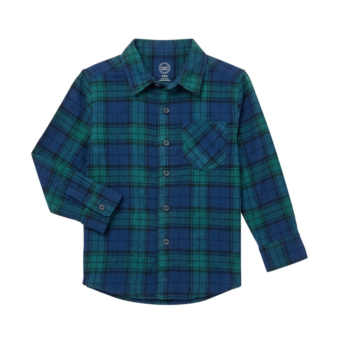 Kids Check Flannel Shirt with Chest Pocket