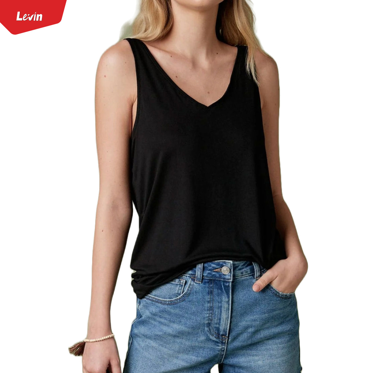 Women's V-Neck Summer Cotton Vest Tank Top