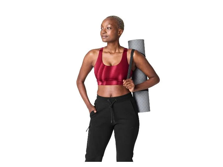 Women's Shiny Racerback Activewear Sports Bra