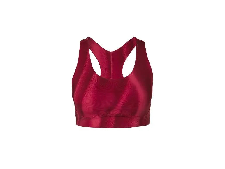 Women's Shiny Racerback Activewear Sports Bra
