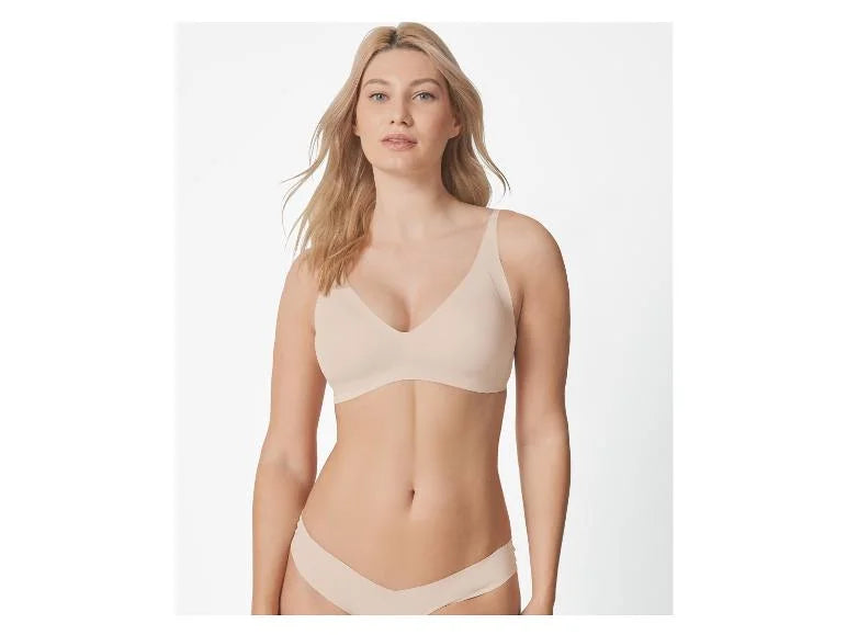 Women's Seamless Padded Microfiber Invisible Triangle Bra
