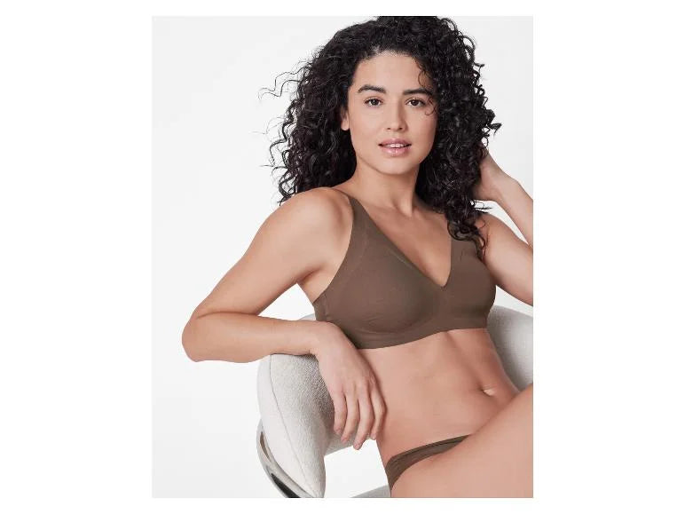 Women's Seamless Padded Microfiber Invisible Triangle Bra