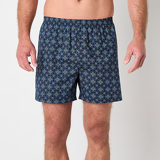 Mens Soft Breathable Cotton Woven Trunk Boxer