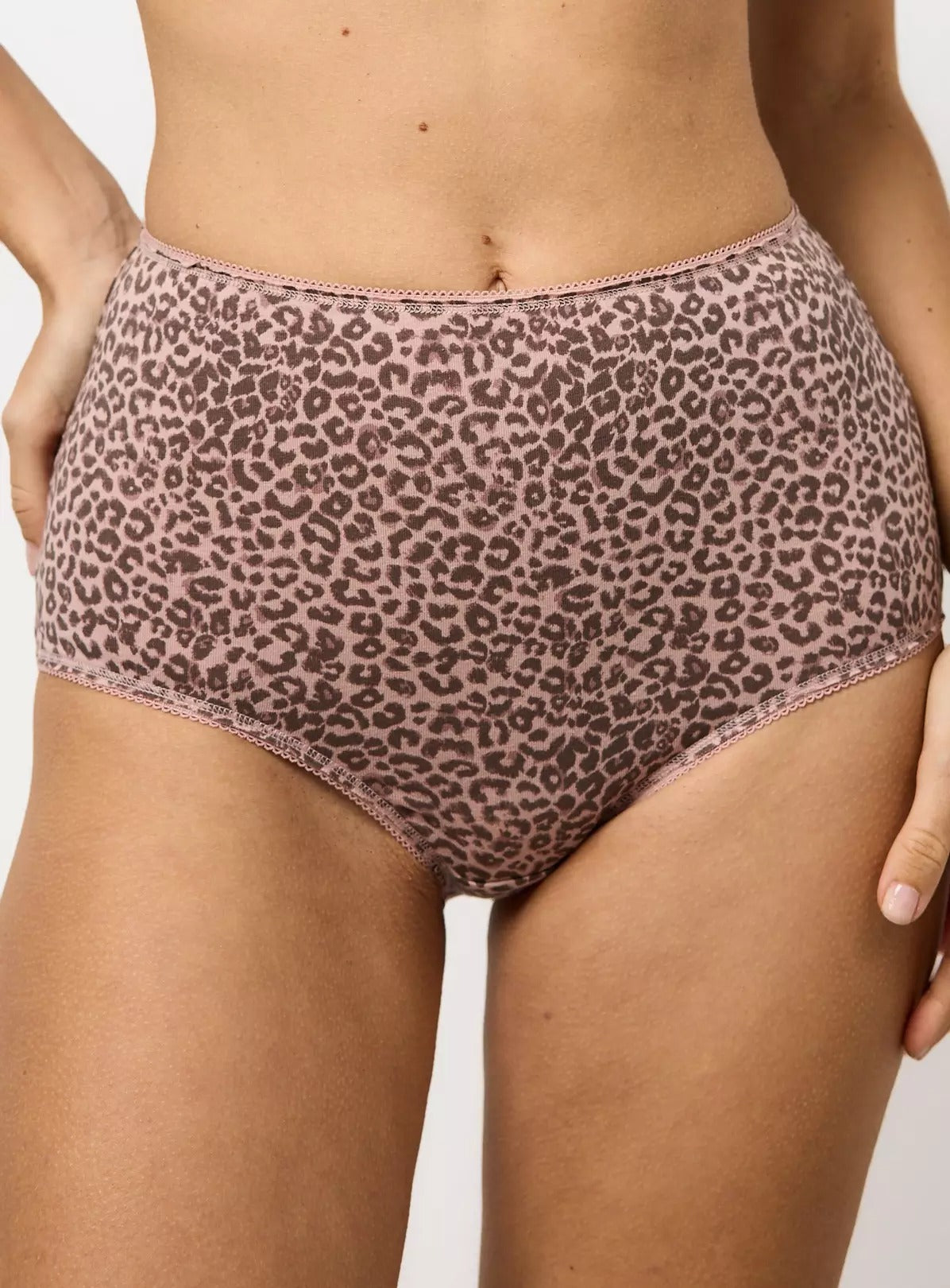 Pack of 5 Womens Assorted High Waisted Full Back Cover Cotton Panties