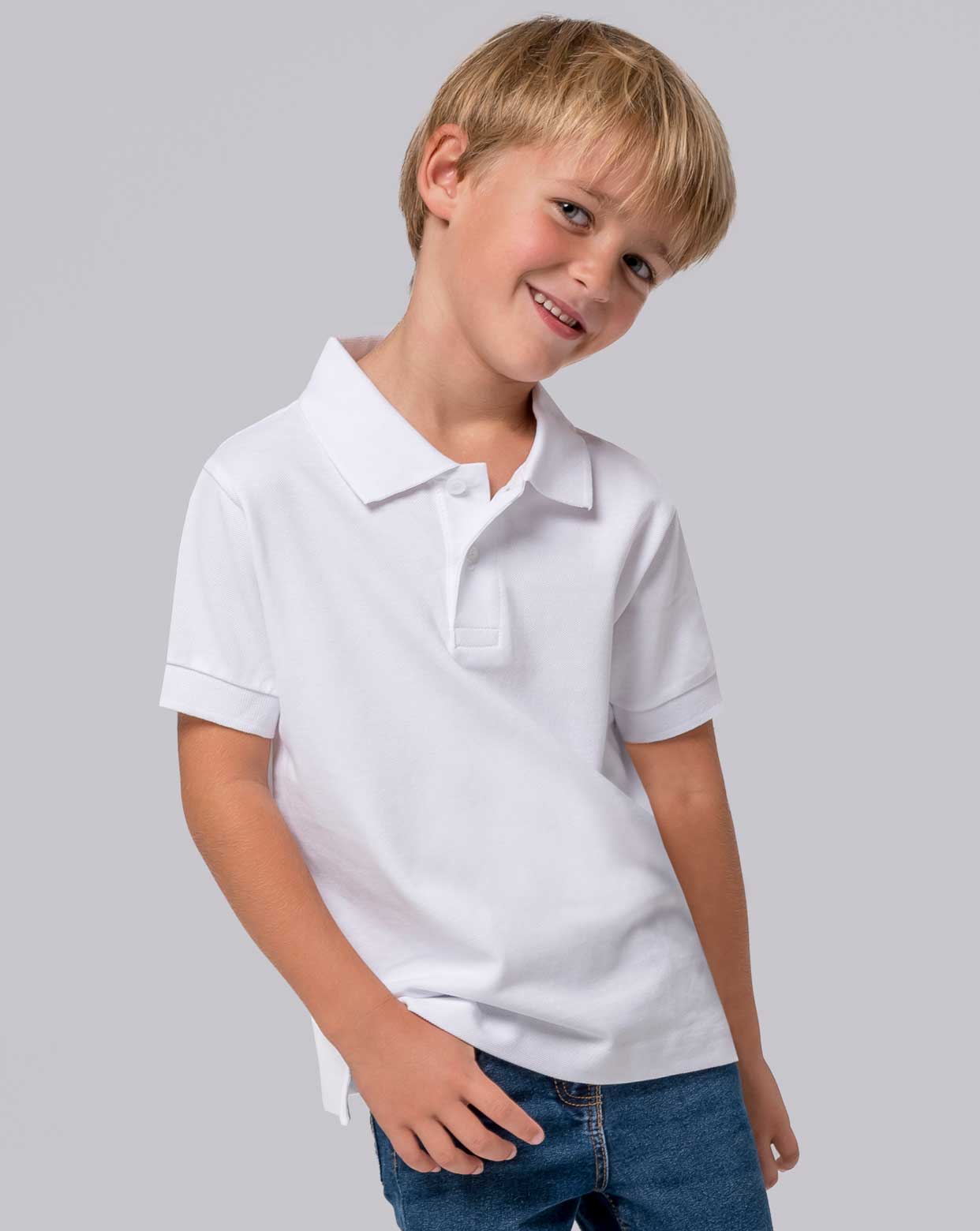 Kids Unisex Short Sleeve Pique Polo T-Shirt