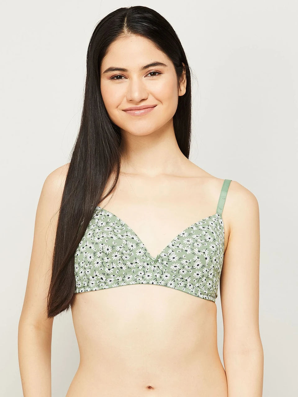 Women's Seamless Lightly Padded Full-Coverage Cotton Bra