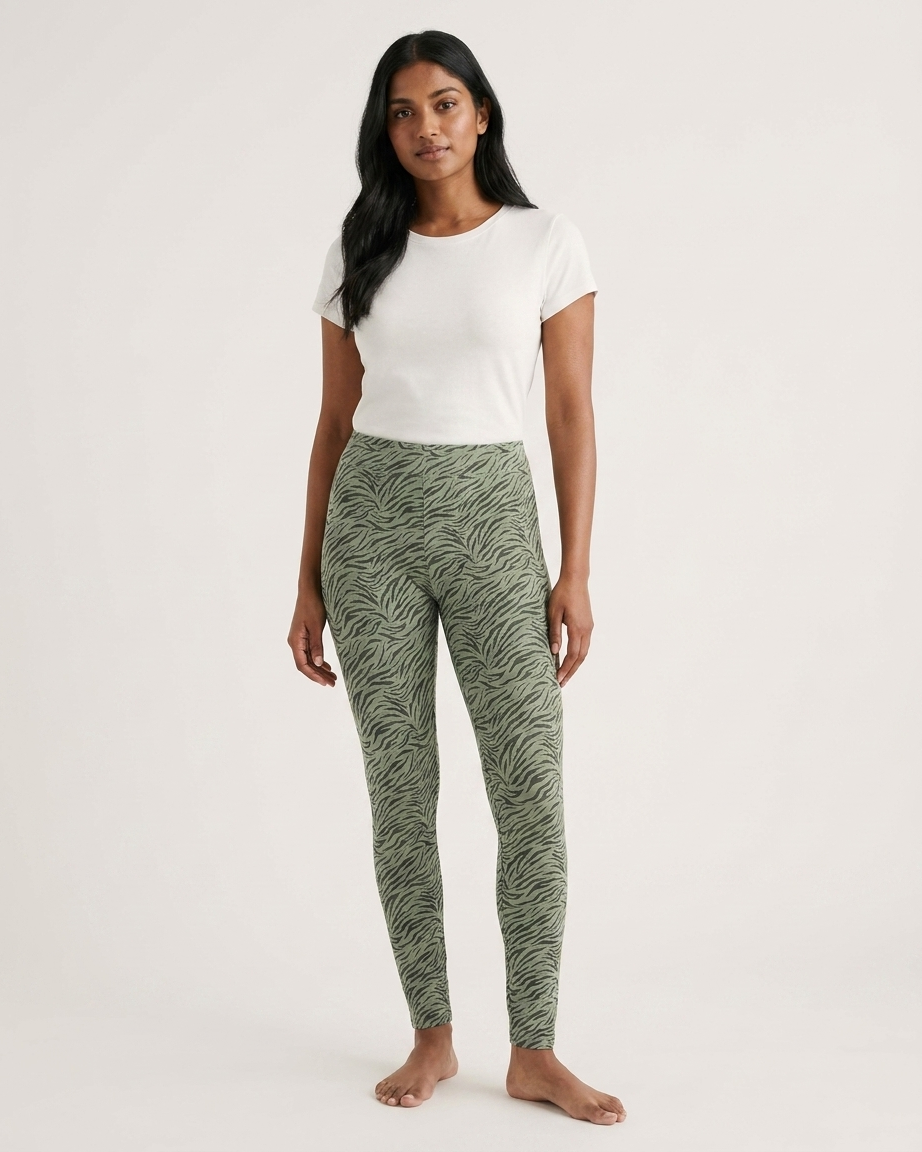 Womens Printed Soft & Comfortable Cotton Stretch Leggings