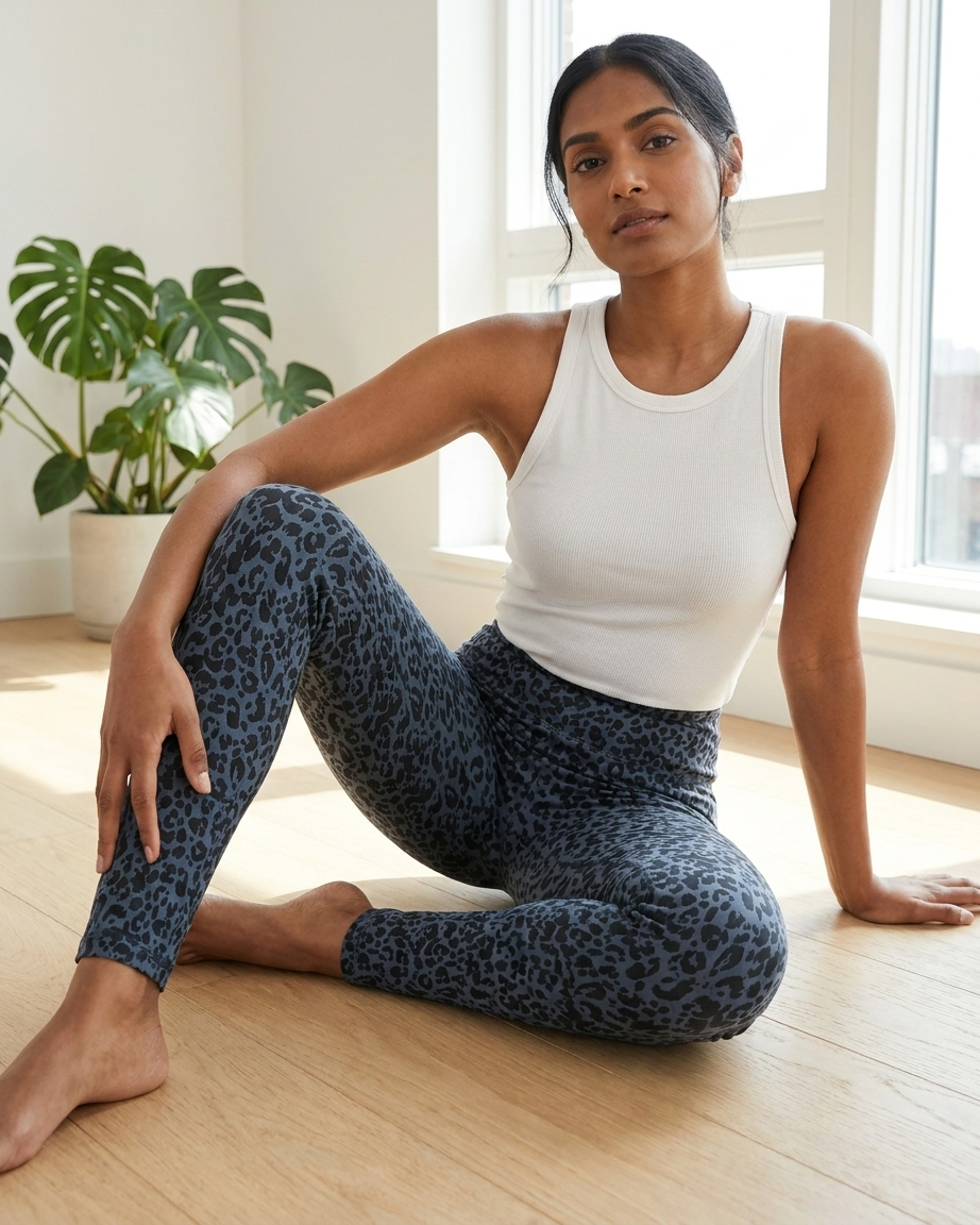 Womens Printed Soft & Comfortable Cotton Stretch Leggings