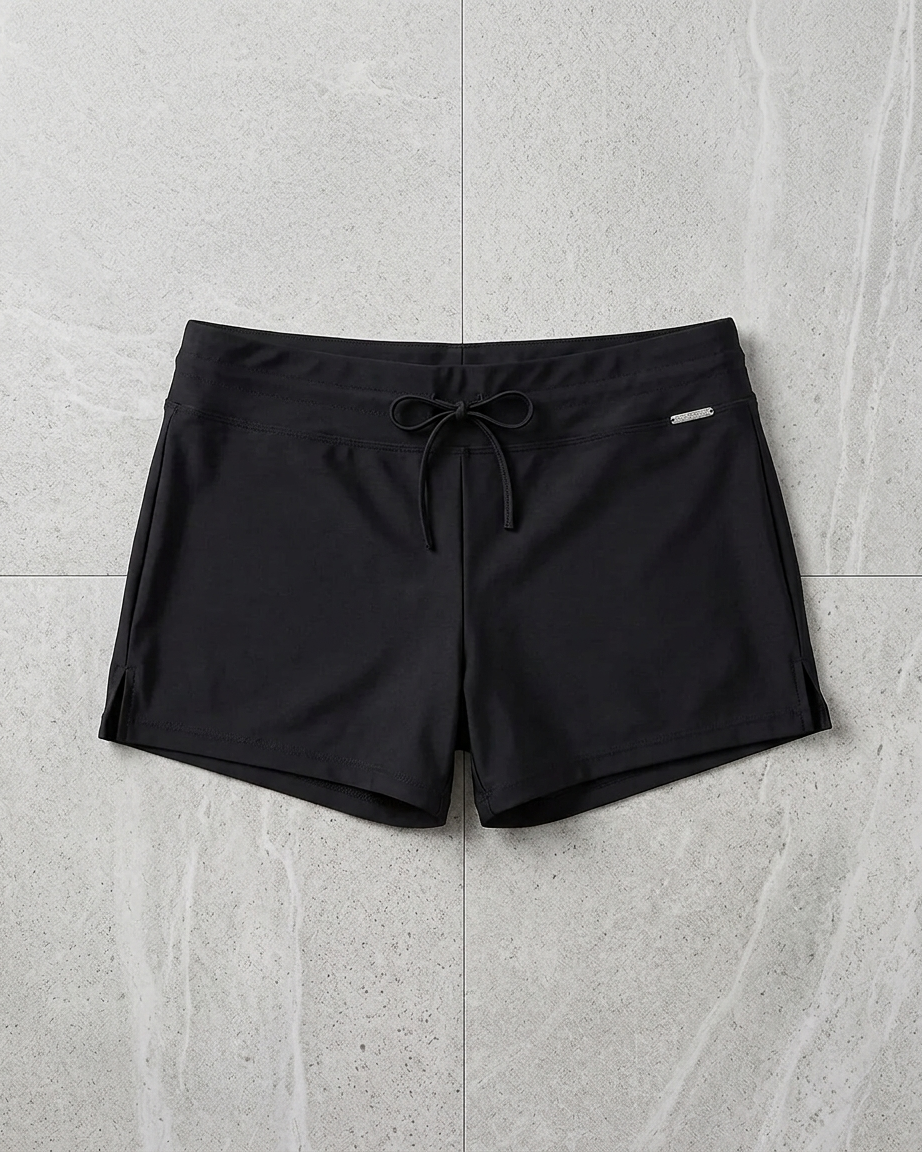 Womens Mid-Rise Swim Shorts with Inner Brief
