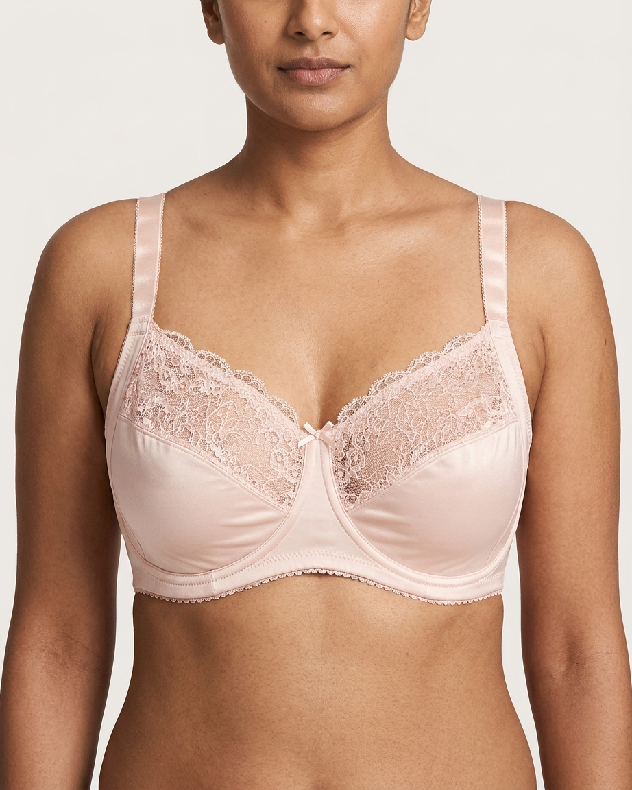 Womens Non-Padded Underwired Full Cup Lace Bra