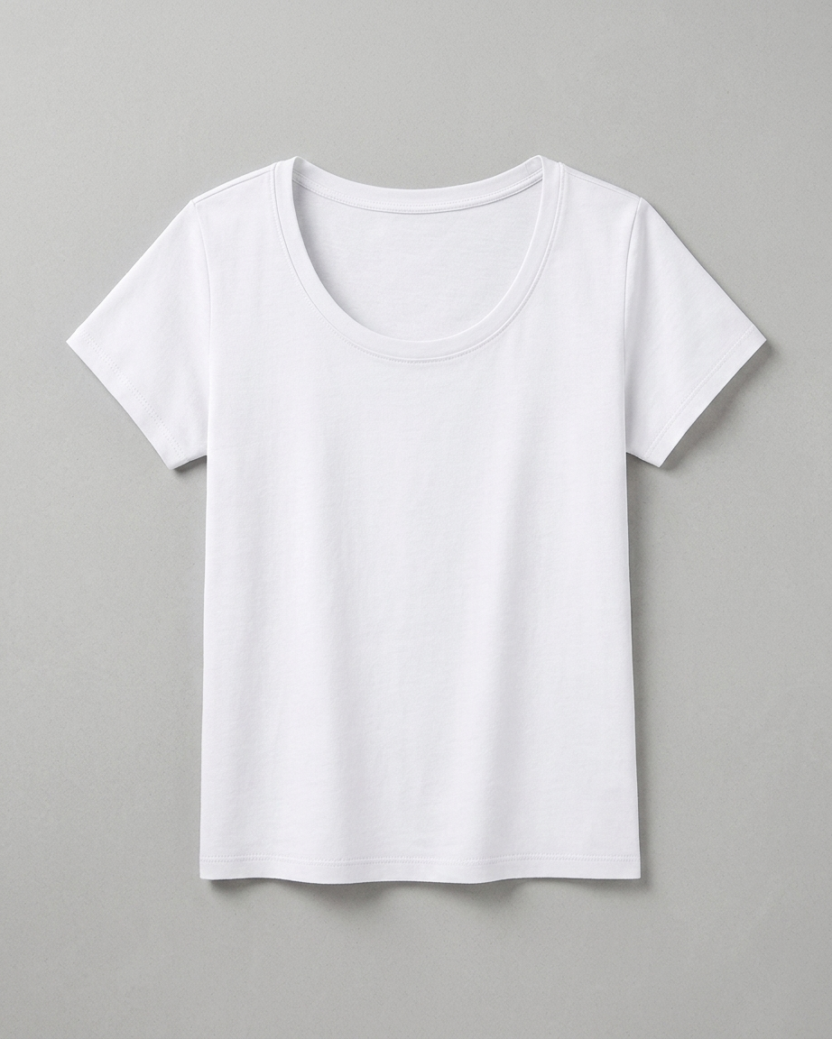 Women's Cotton Solid Scoop Neck T-Shirt