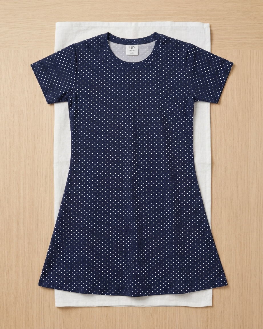 Ladies Short Sleeve Mid Length T-Shirt Dress