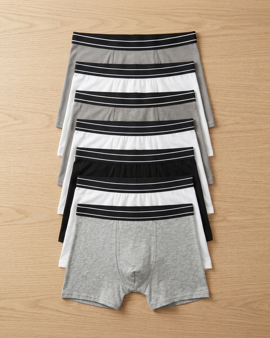 Pack of 7 Boys Essential Cotton Stretch Trunk Boxer