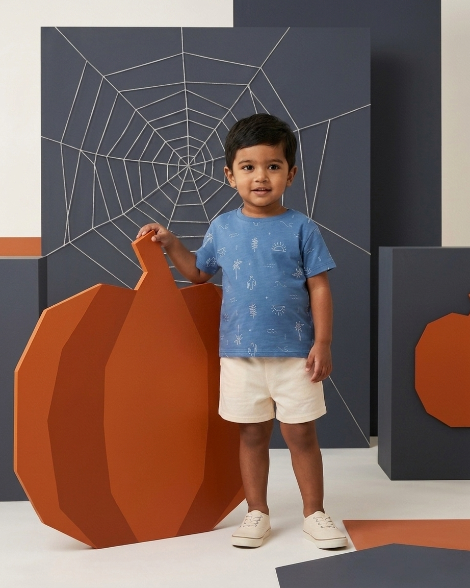 Baby Boys 2-Piece Printed Cotton T-Shirt & Shorts Set