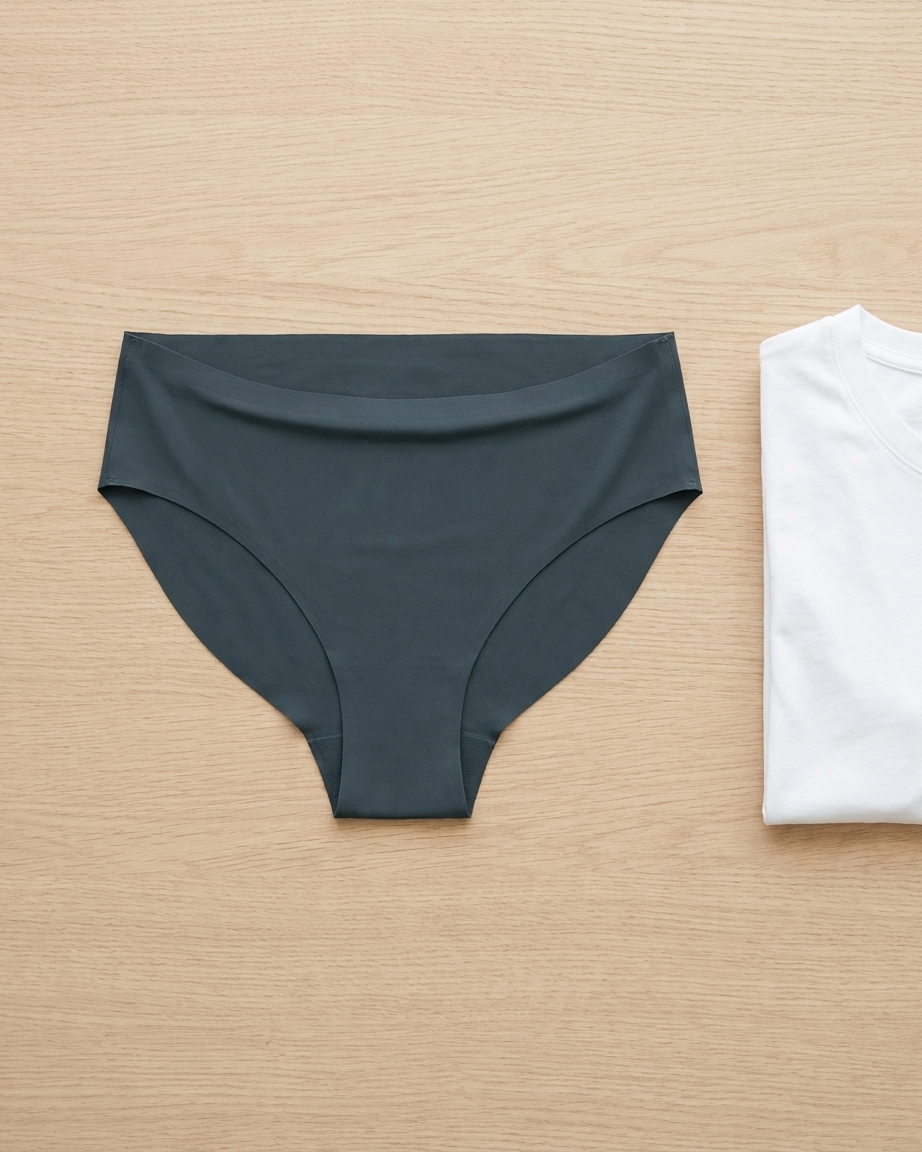 Women's Mid-Rise Half Back Coverage Seamless Cotton Brief Panty