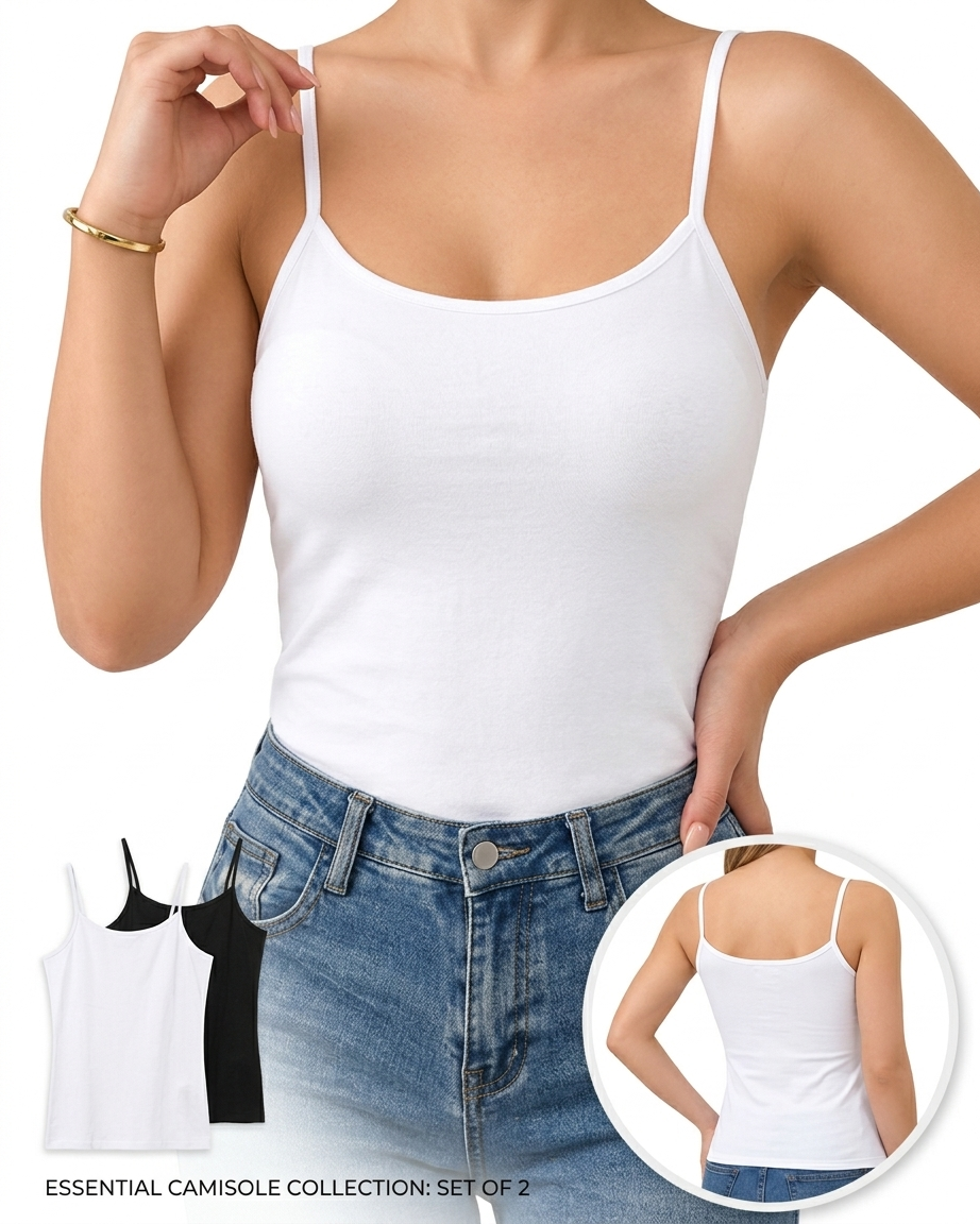 Women’s Cotton Stretch Camisole Tank Top