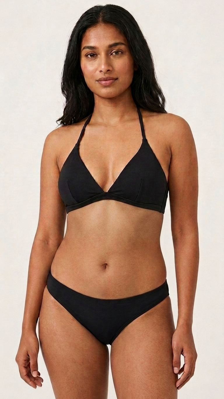 Women's Padded Halter Neck Tie-Back Bikini Bra