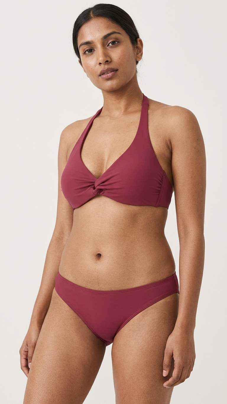 Women's Padded Halter Neck Bikini Tie-Back Bikini Bra