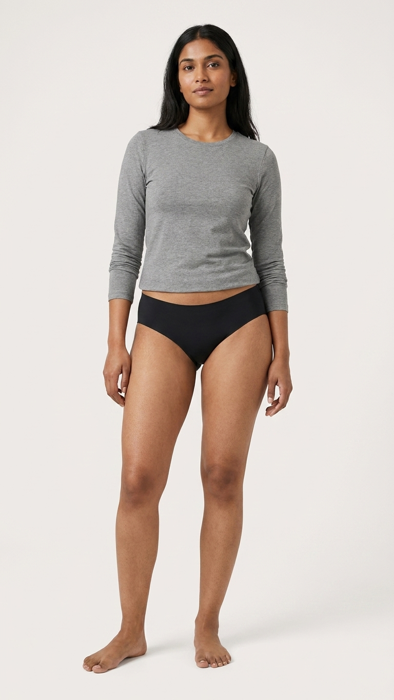 Women's No-Show Half Back Coverage Seamless Panty