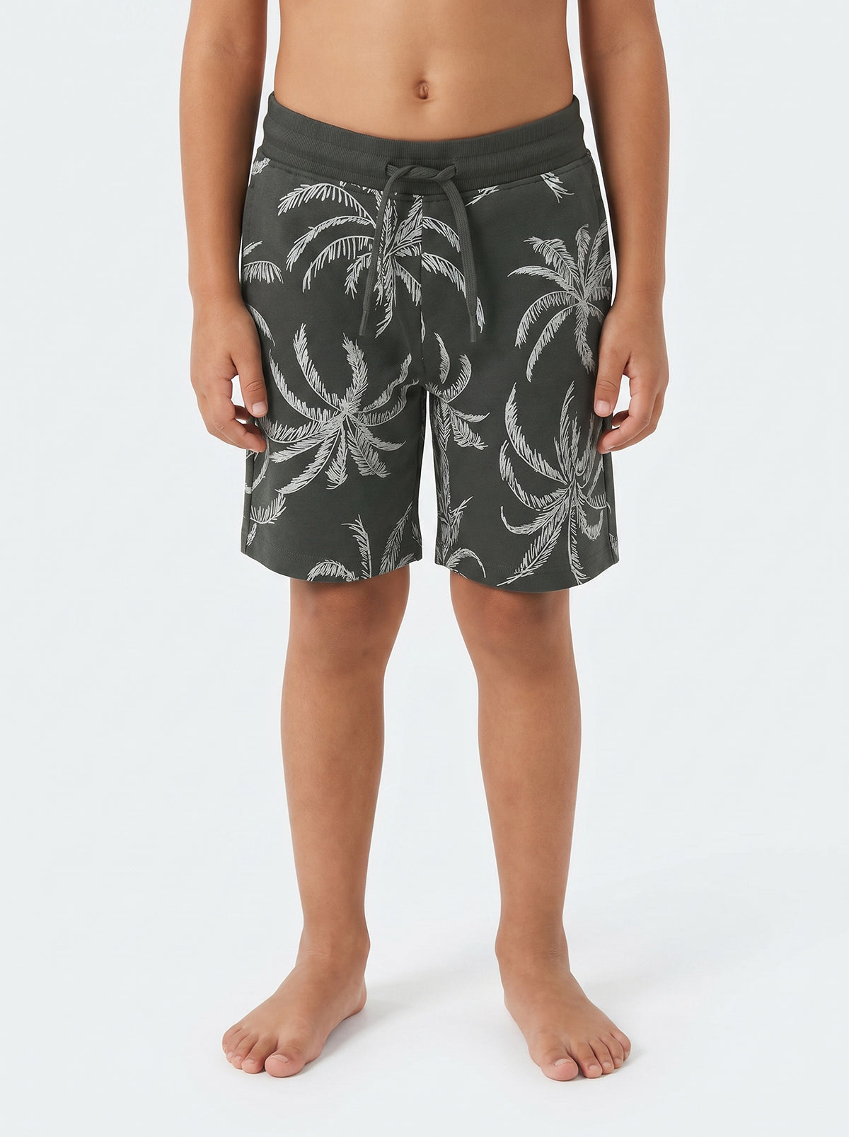 Boys Casual Print Cotton Blend Summer Shorts with Pockets