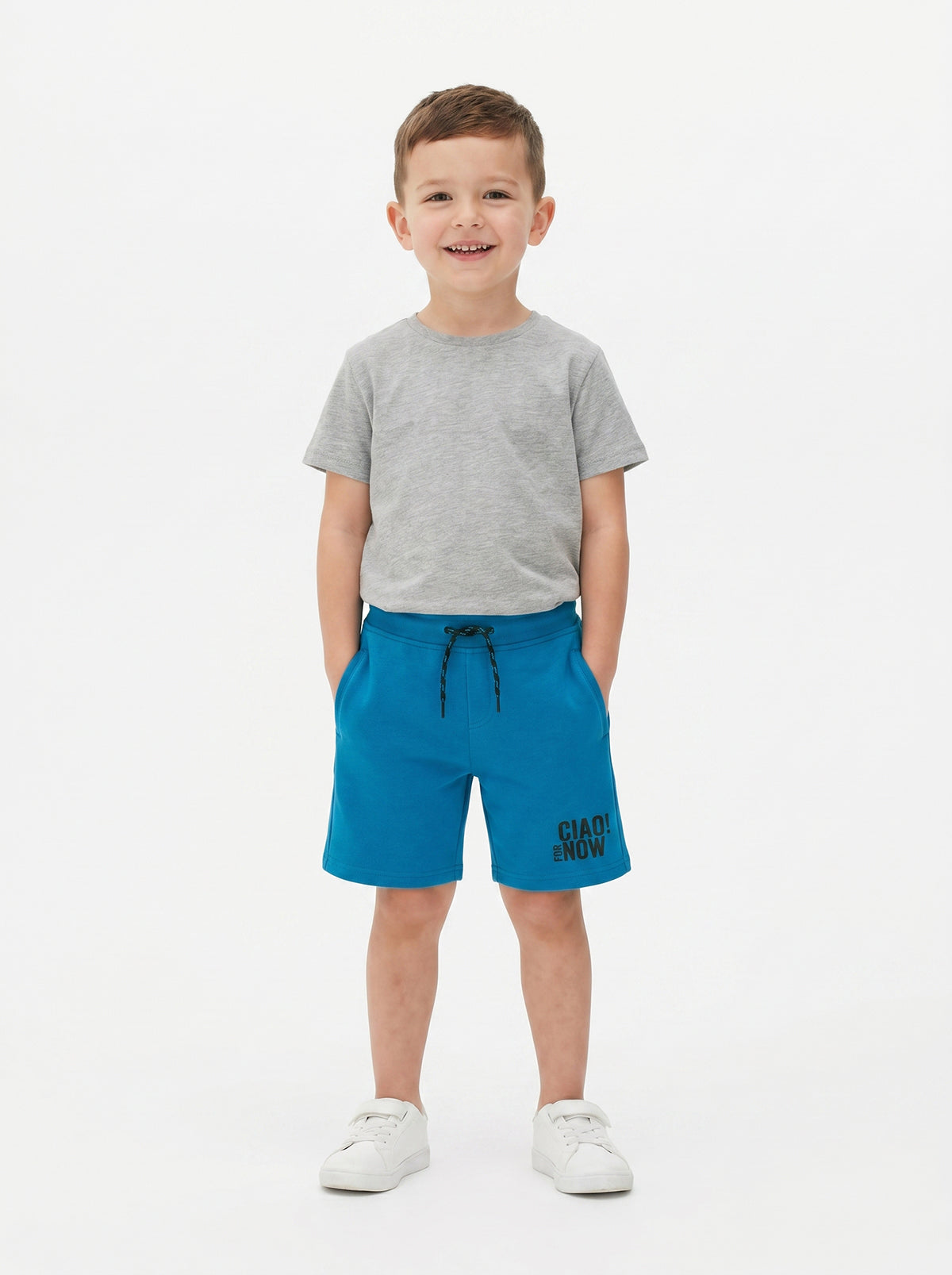 Boys Cotton Blend Printed Casual Summer Shorts with Pockets