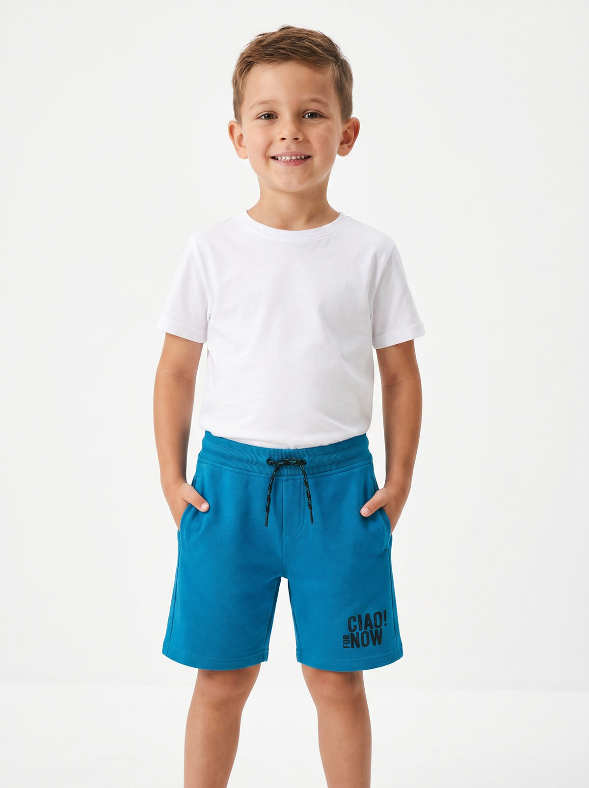 Boys Cotton Blend Printed Casual Summer Shorts with Pockets