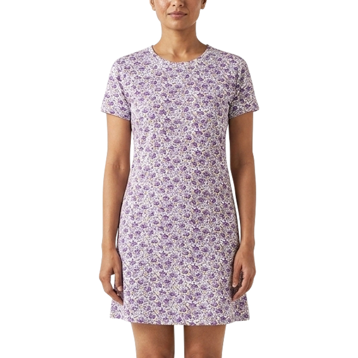 Ladies Short Sleeve Mid Length T-Shirt Dress