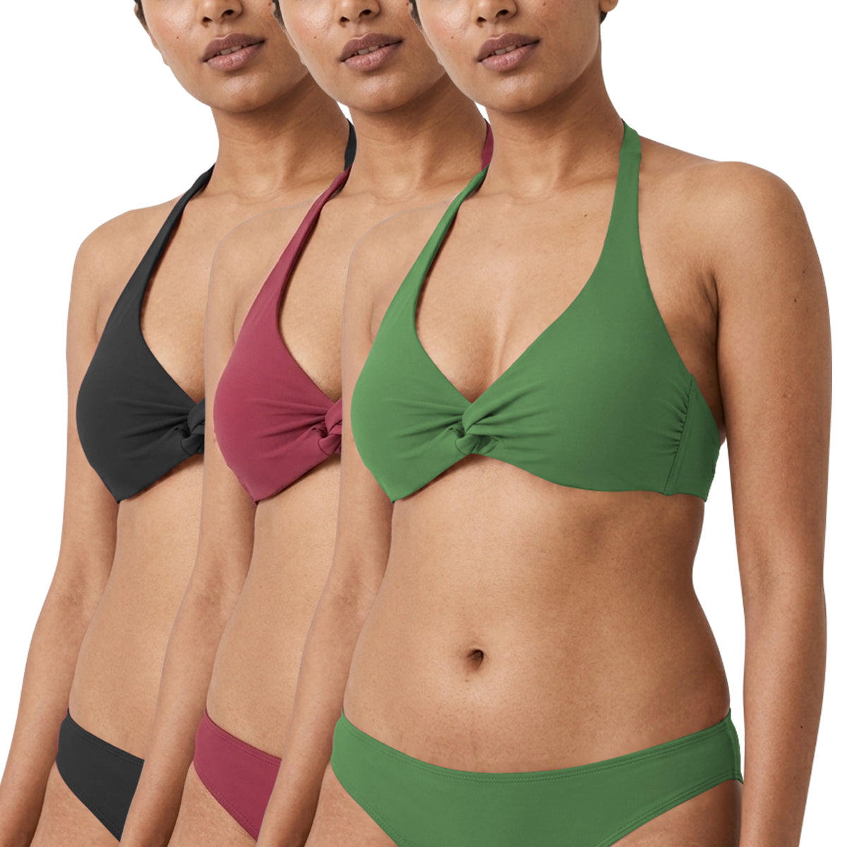Women's Padded Halter Neck Bikini Tie-Back Bikini Bra