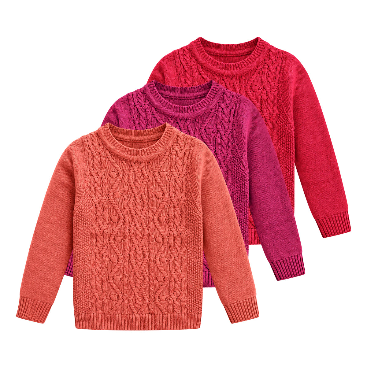Boys Long Sleeve Solid Pullover Sweater