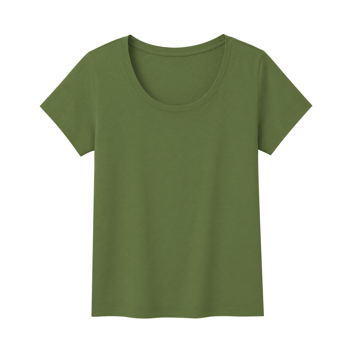 Women's Cotton Solid Scoop Neck T-Shirt