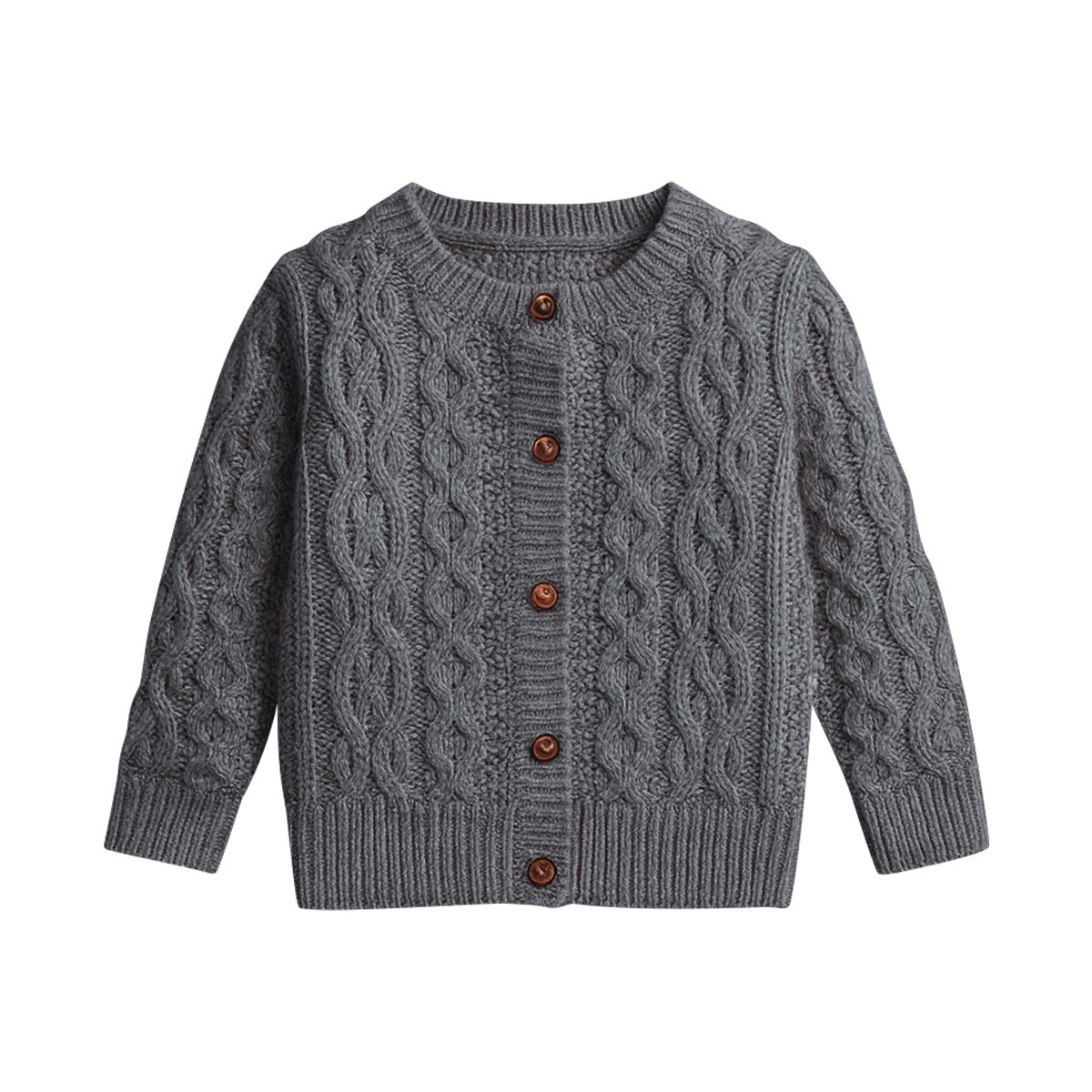 Kids Cable Knit Soft Cotton Cardigan Sweater