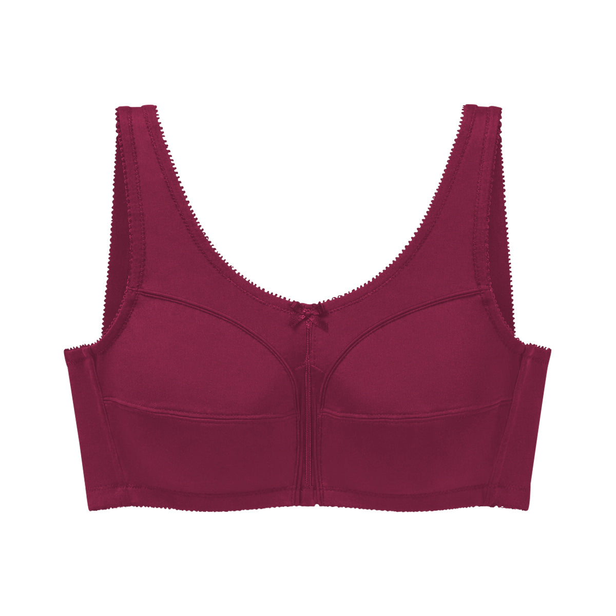 Womens Plus Size Solid Wireless Back Close Adjustable Straps Bra